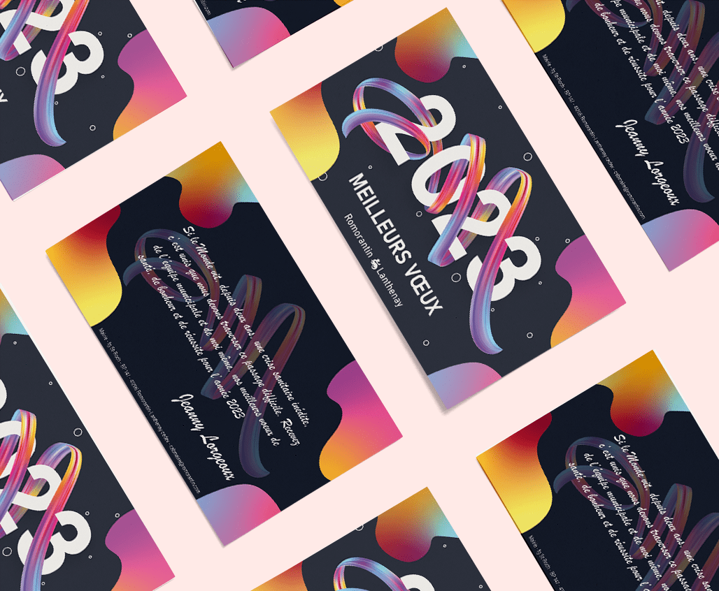Cartes de vœux gold graphisme Romorantin Lanthenay Alan Perrichon Webdesigner développeur Intégrateur Web Blois