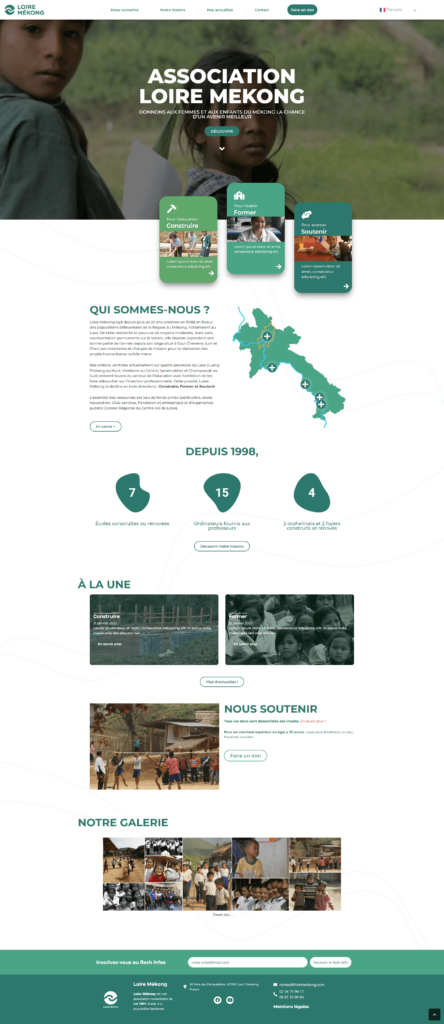 Page d'accueil loire mekong Alan perrichon Webdesigner développeur Intégrateur Web Blois