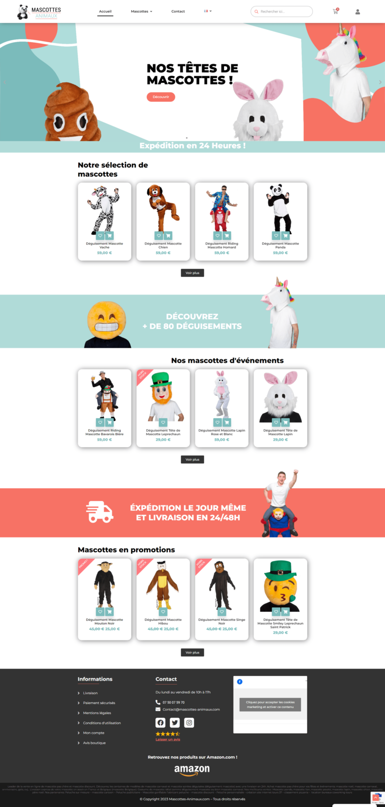accueil site mascotte animaux Alan Perrichon Webdesigner développeur Intégrateur Web Blois